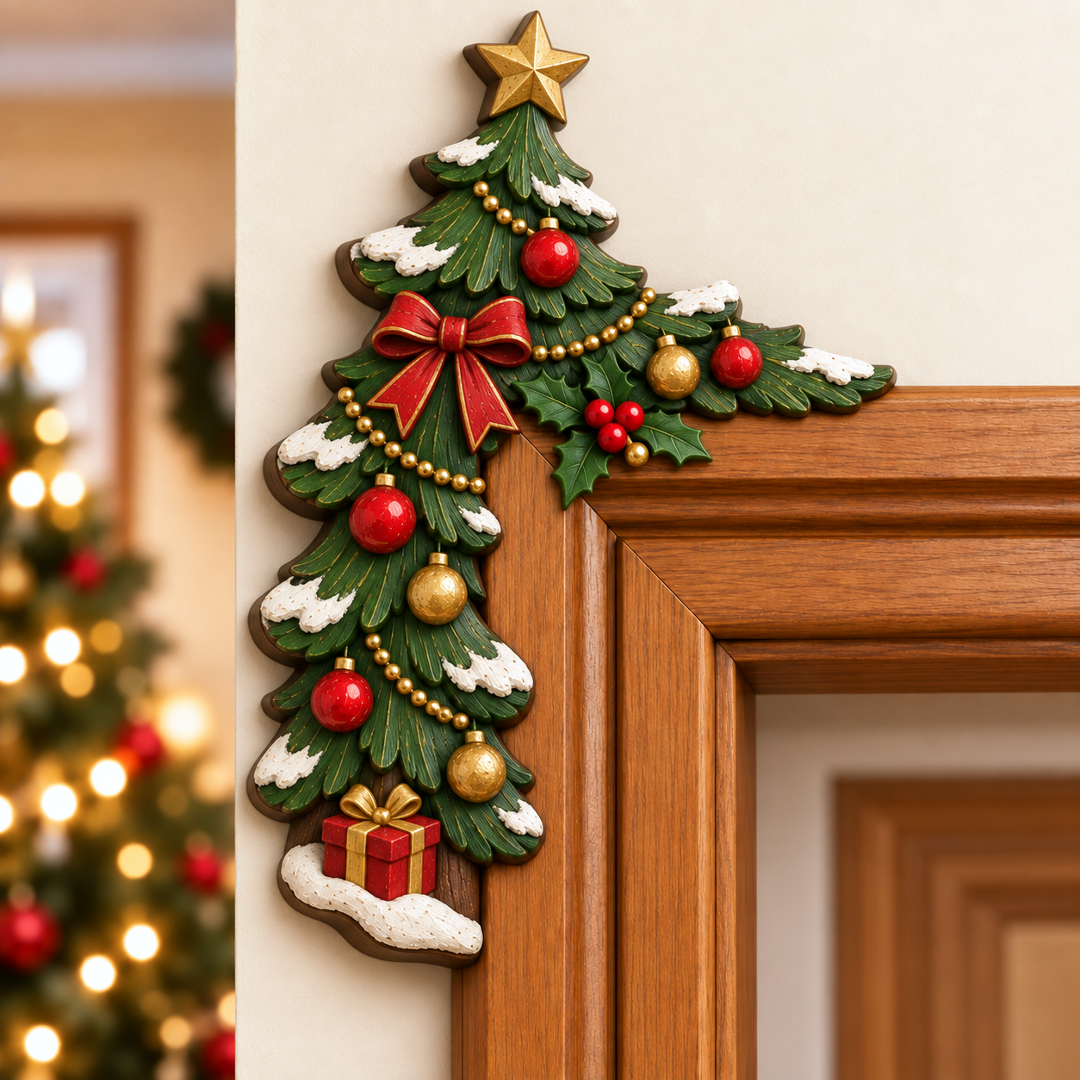 Weihnachtsdekoration für die Ecke des Türrahmens