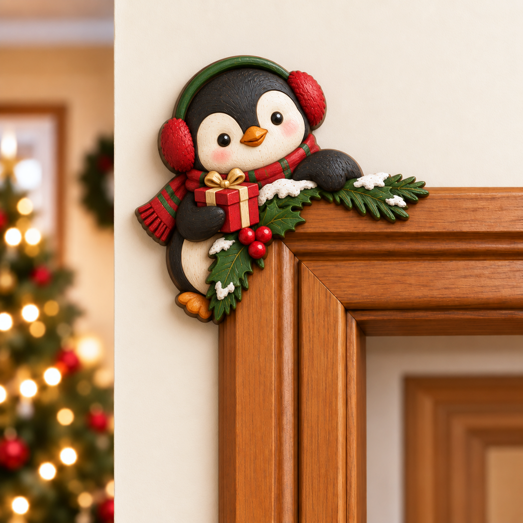Weihnachtsdekoration für die Ecke des Türrahmens