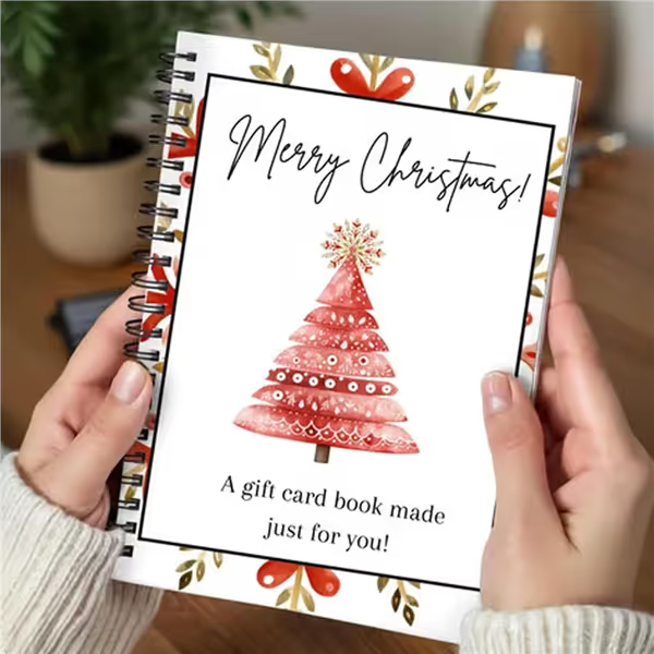 🔥🎁70 % RABATT!!! – Bereit für Weihnachten! 🎅 Weihnachtskartenheft – 👍 DIY-Heft mit Spiralbindung für Weihnachtskarten