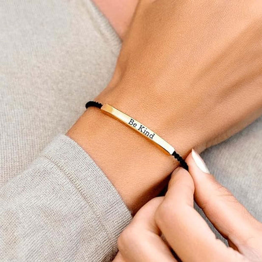 ✨📿 Gewebtes Edelstahlarmband – Motivations- und Inspirationsarmband mit abnehmbarem Aufdruck! ✨🦾