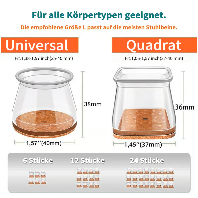 ✨ Universelle Stuhlbein-Schoner aus Gummi – Passend für alle Stuhlbeinformen, kratzfest und verschleißfest, die ultimative Lösung zum Schutz Ihrer Böden.