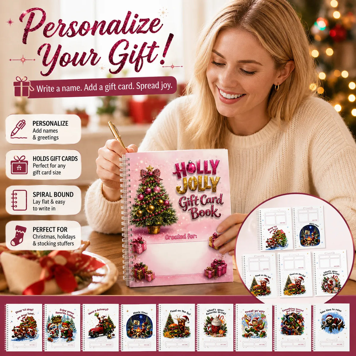 🔥🎁70 % RABATT!!! – Bereit für Weihnachten! 🎅 Weihnachtskartenheft – 👍 DIY-Heft mit Spiralbindung für Weihnachtskarten