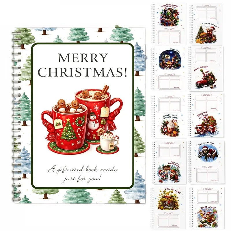 🔥🎁70 % RABATT!!! – Bereit für Weihnachten! 🎅 Weihnachtskartenheft – 👍 DIY-Heft mit Spiralbindung für Weihnachtskarten