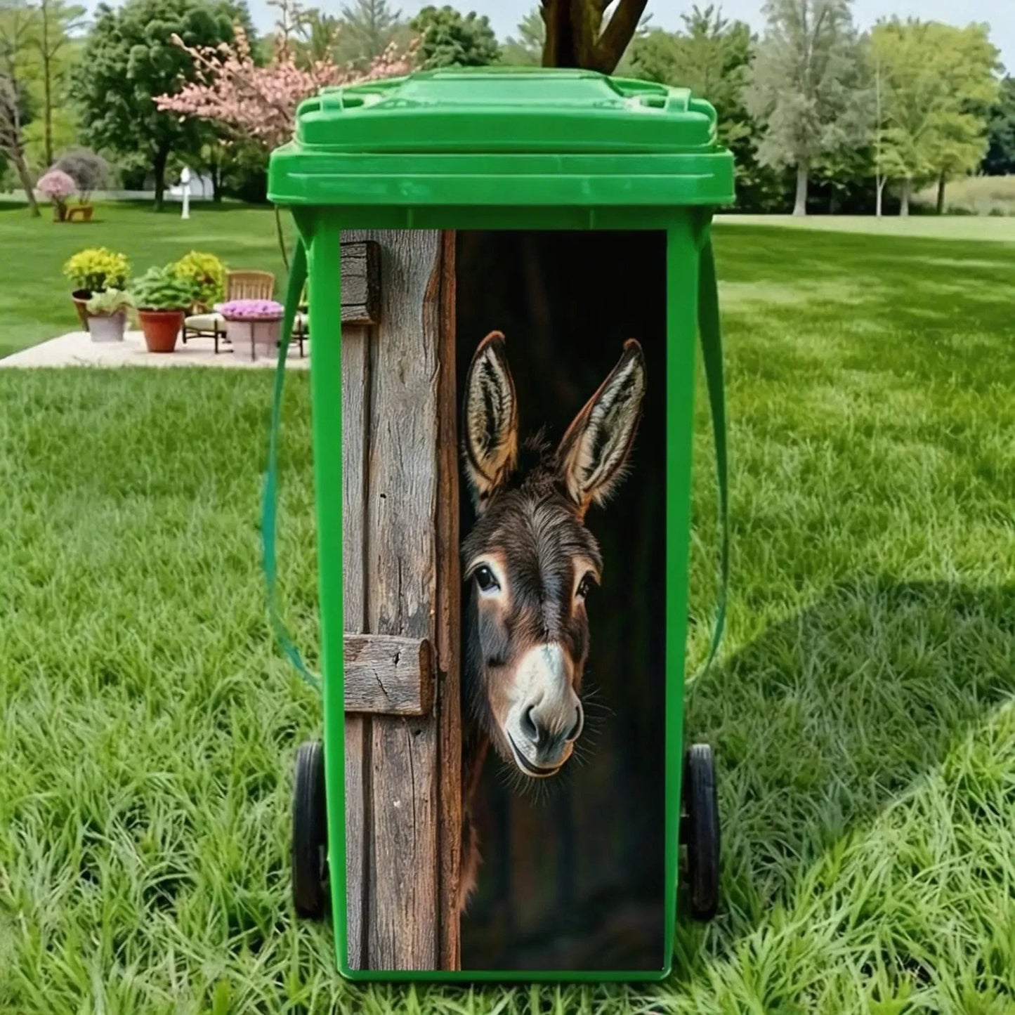 🦒🐯Kreativer Aufkleber für den Mülleimer mit farbenfrohem Comic-Motiv✨