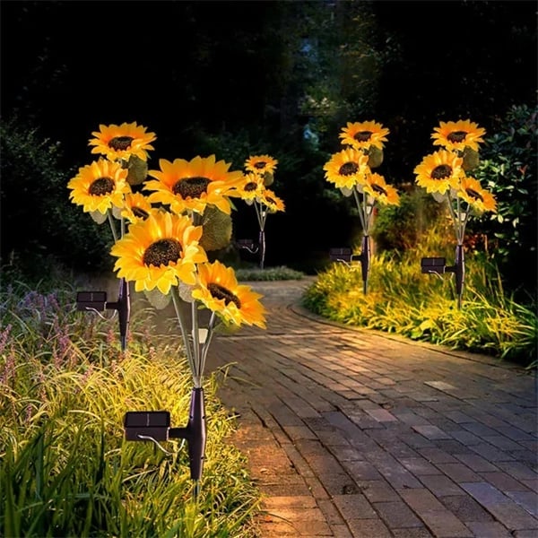 🌻☀️ Wasserdichte Solarlampen – Realistische Blütenblätter, wetterfest (IP65) und leuchten automatisch 8–12 Stunden lang ☀️🌻