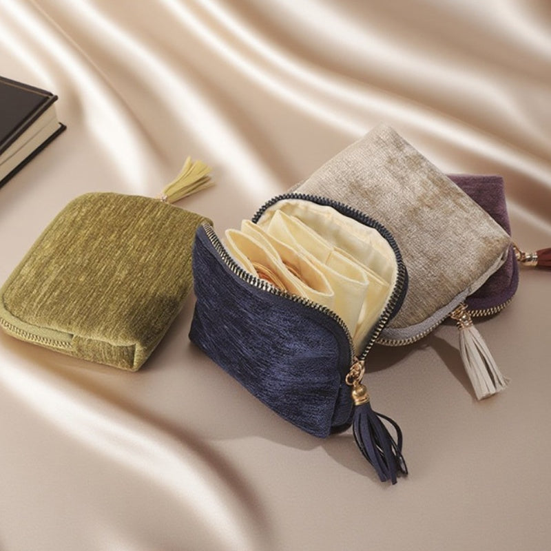 📢📢 50 % RABATT!! ⏰ Kleine Reisetasche für Schmuck mit Reißverschluss – kompakt, leicht zu transportieren und perfekt für Ringe, Ohrringe und Halsketten